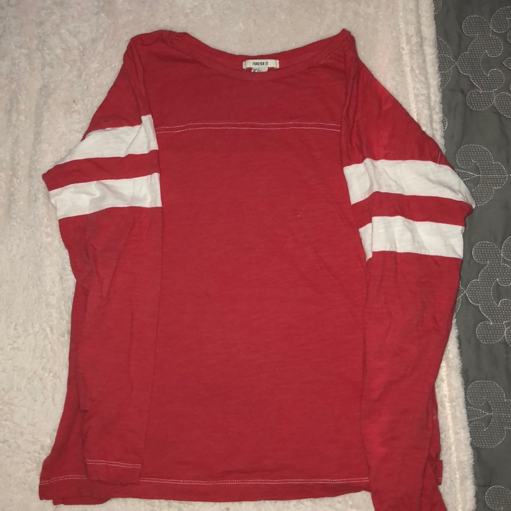 Forever 21, red T-shirt w stripes